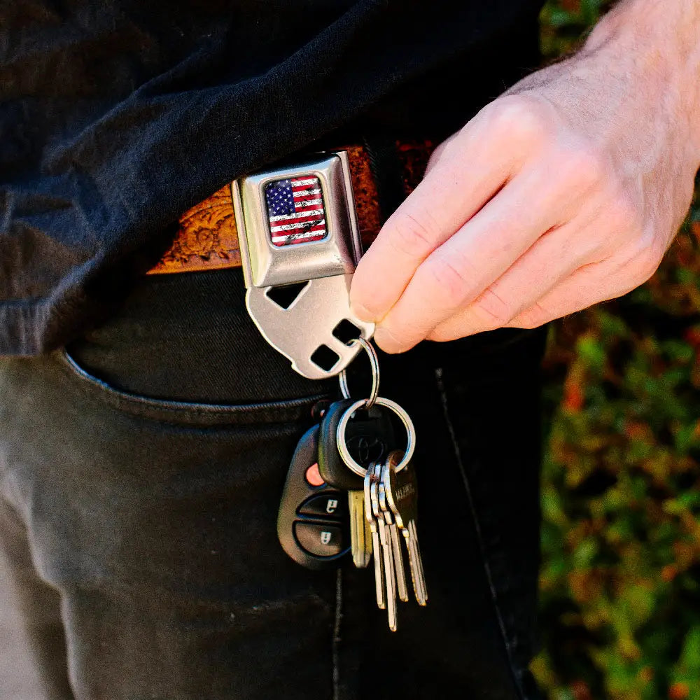 Keyholder - American Flag Distressed Full Color Red/White/Blue/Black Key Holders