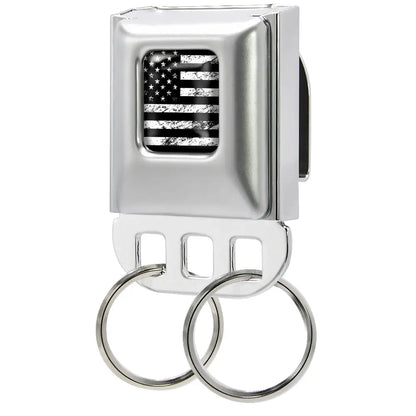 Keyholder - American Flag Distressed Full Color Black/White Key Holders