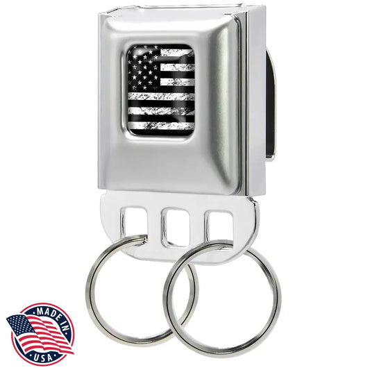Keyholder - American Flag Distressed Full Color Black/White Key Holders