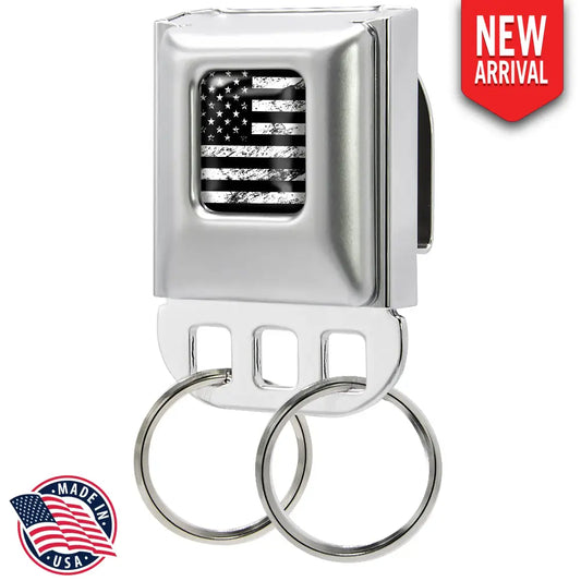 Keyholder - American Flag Distressed Full Color Black/White Key Holders