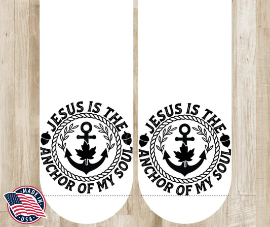 Anchor of My Soul Black Socks