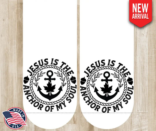 Anchor of My Soul Black Socks