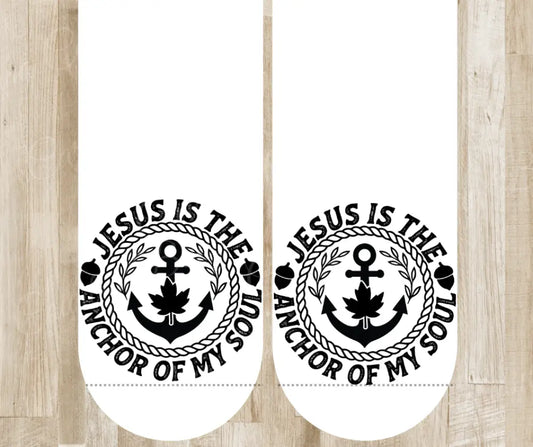 Anchor of My Soul Black Socks