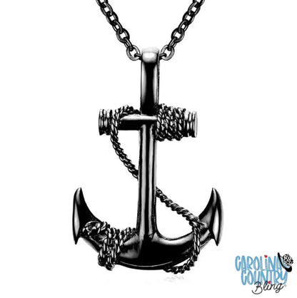 Anchors Away – Black Necklace