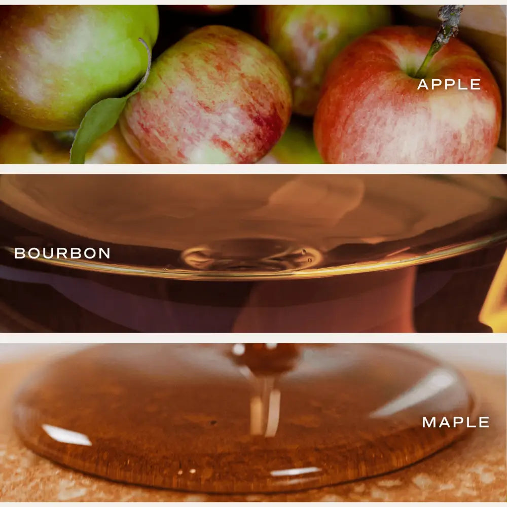 Apple Maple Bourbon Soy Candle - Tan Matte Jar - 15 oz (Sunday Brunch) - Candles