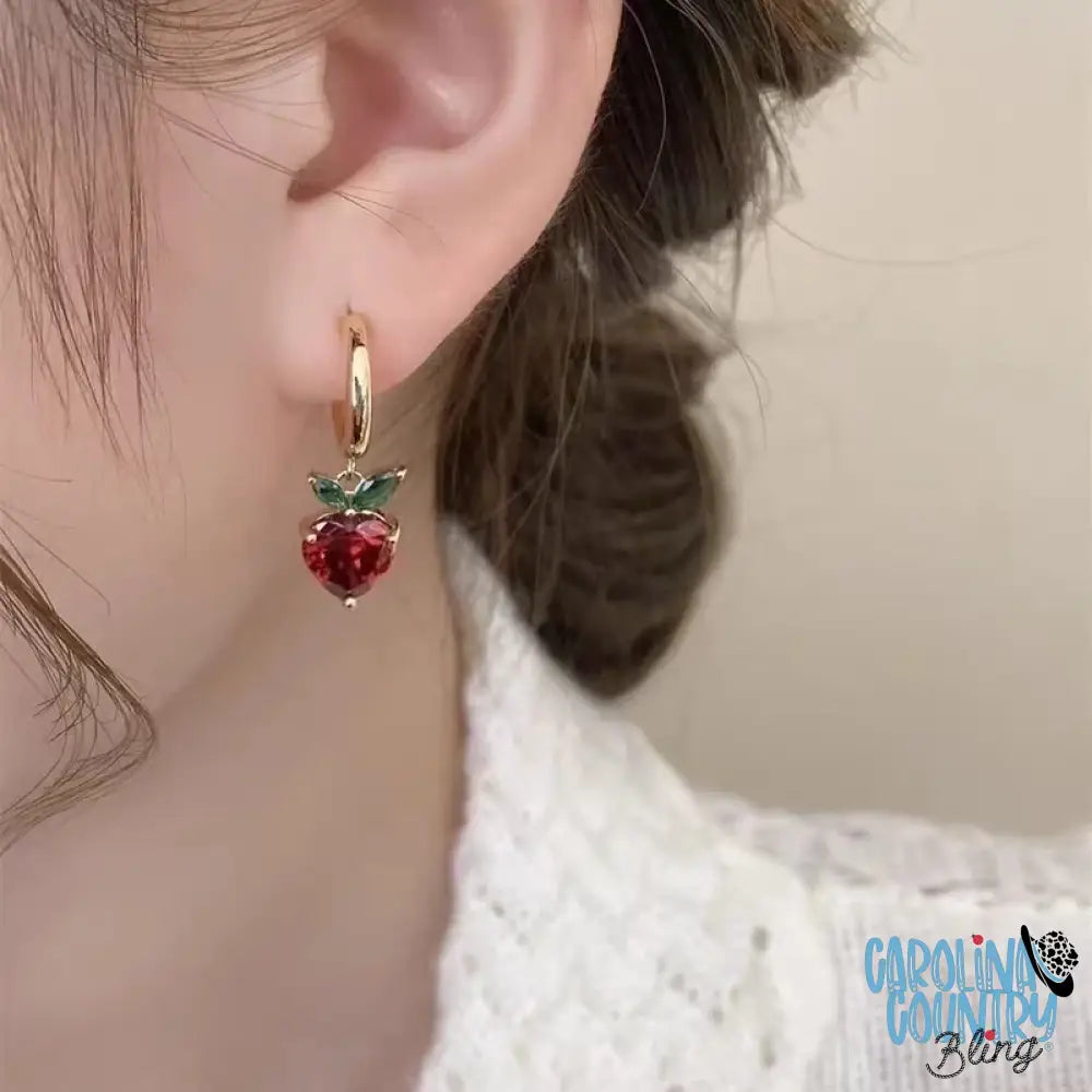 Apple Of My Eye – Red Earrings