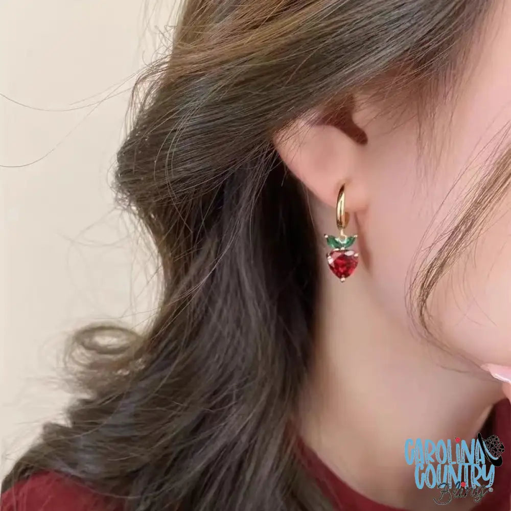 Apple Of My Eye – Red Earrings