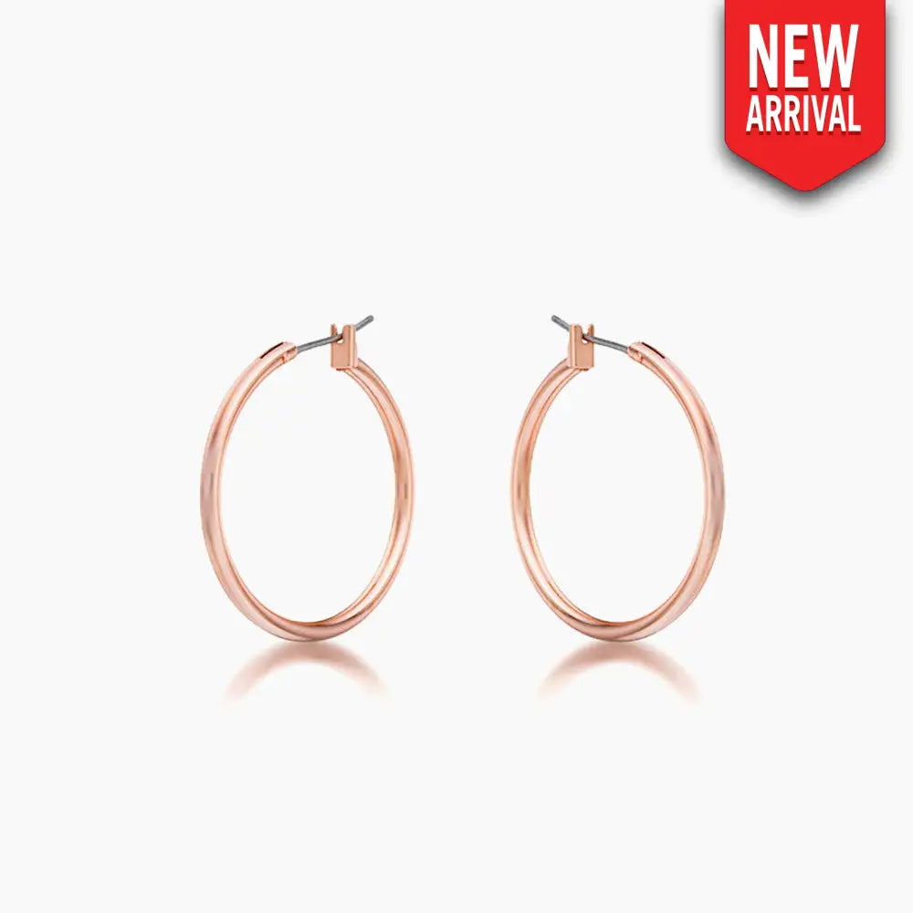 30mm Small Rosegold Hoop Earrings - Earrings