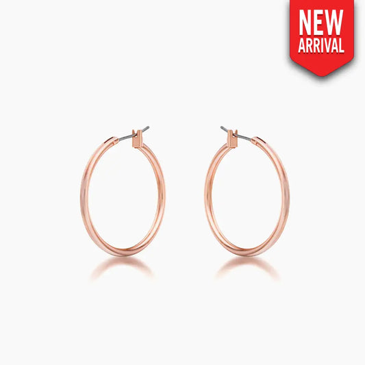 30mm Small Rosegold Hoop Earrings - Earrings