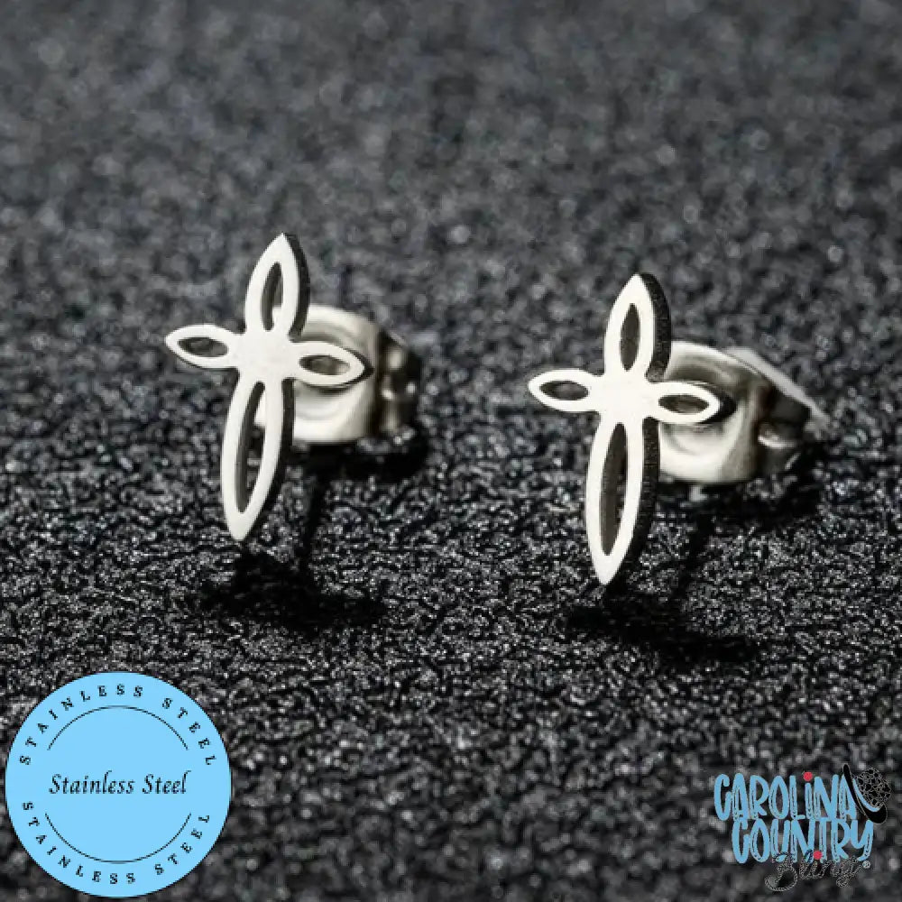 At The Cross – Silver Earrings