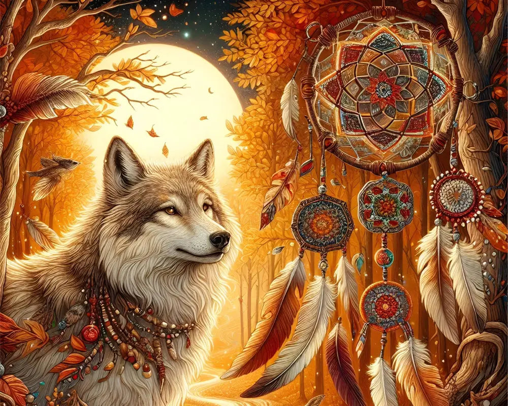 Autumn Wolf Dreamcatcher - Art & Craft Kits
