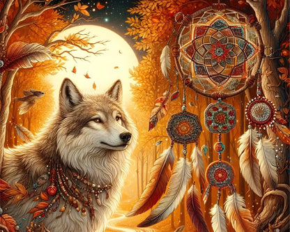 Autumn Wolf Dreamcatcher - Art & Craft Kits