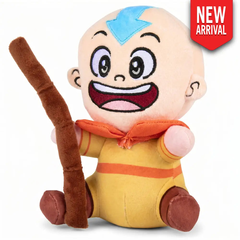 Dog Toy Squeaker Plush - Avatar the Last Airbender Avatar Aang Sitting Full Body Pose - Dog Toy Squeaky Plush