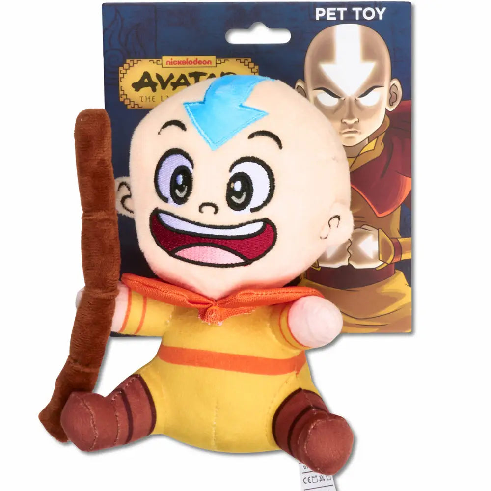 Dog Toy Squeaker Plush - Avatar the Last Airbender Avatar Aang Sitting Full Body Pose - Dog Toy Squeaky Plush