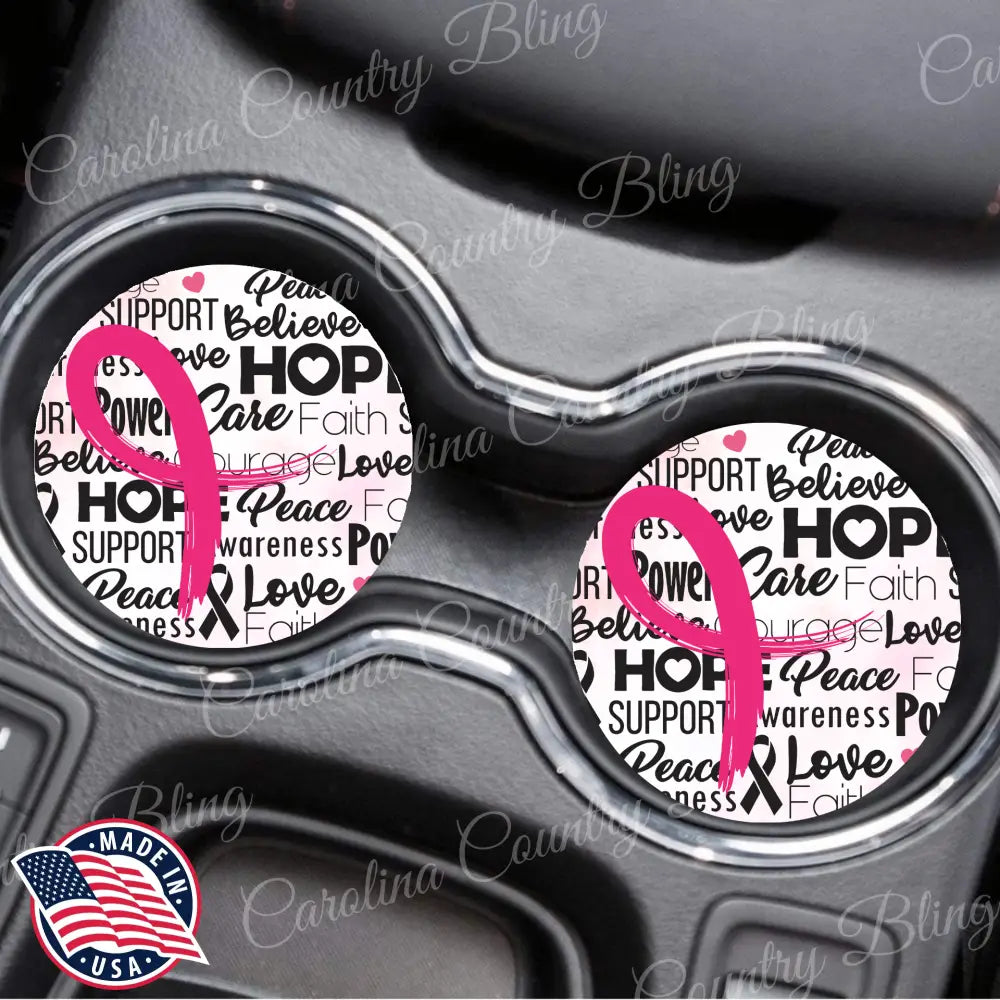 Awareness – Pink Car Coaster