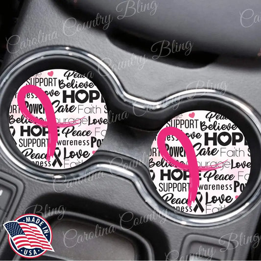 Awareness – Pink Car Coaster