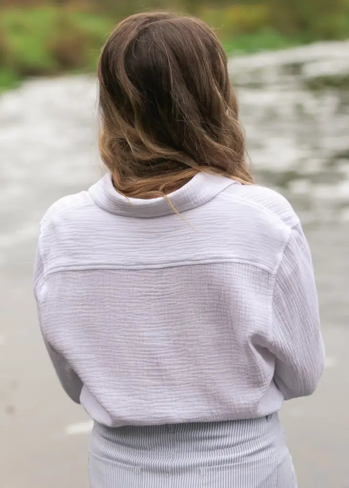 Bailey Cotton Gauze Button Down Top - IC Tops
