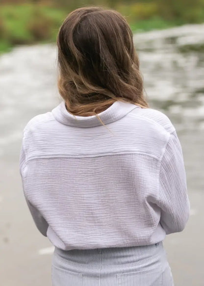 Bailey Cotton Gauze Button Down Top - IC Tops
