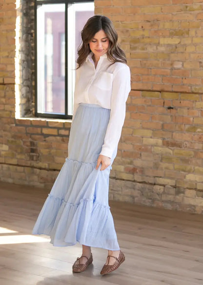 Bailey Cotton Gauze Button Down Top - IC Tops