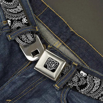 Bandana - Black Seatbelt Belts