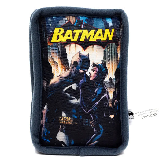 Dog Toy Squeaker Plush - Batman and Catwoman Jim Lee Hush Pose Comic Book Replica Dog Toy Squeaky Plush