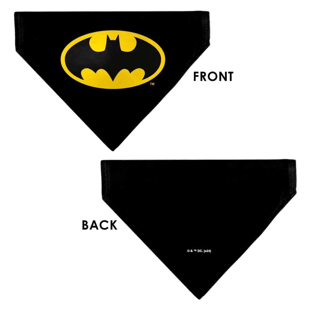 Pet Bandana - Batman Shield Logo Black/Yellow - Pet Bandanas