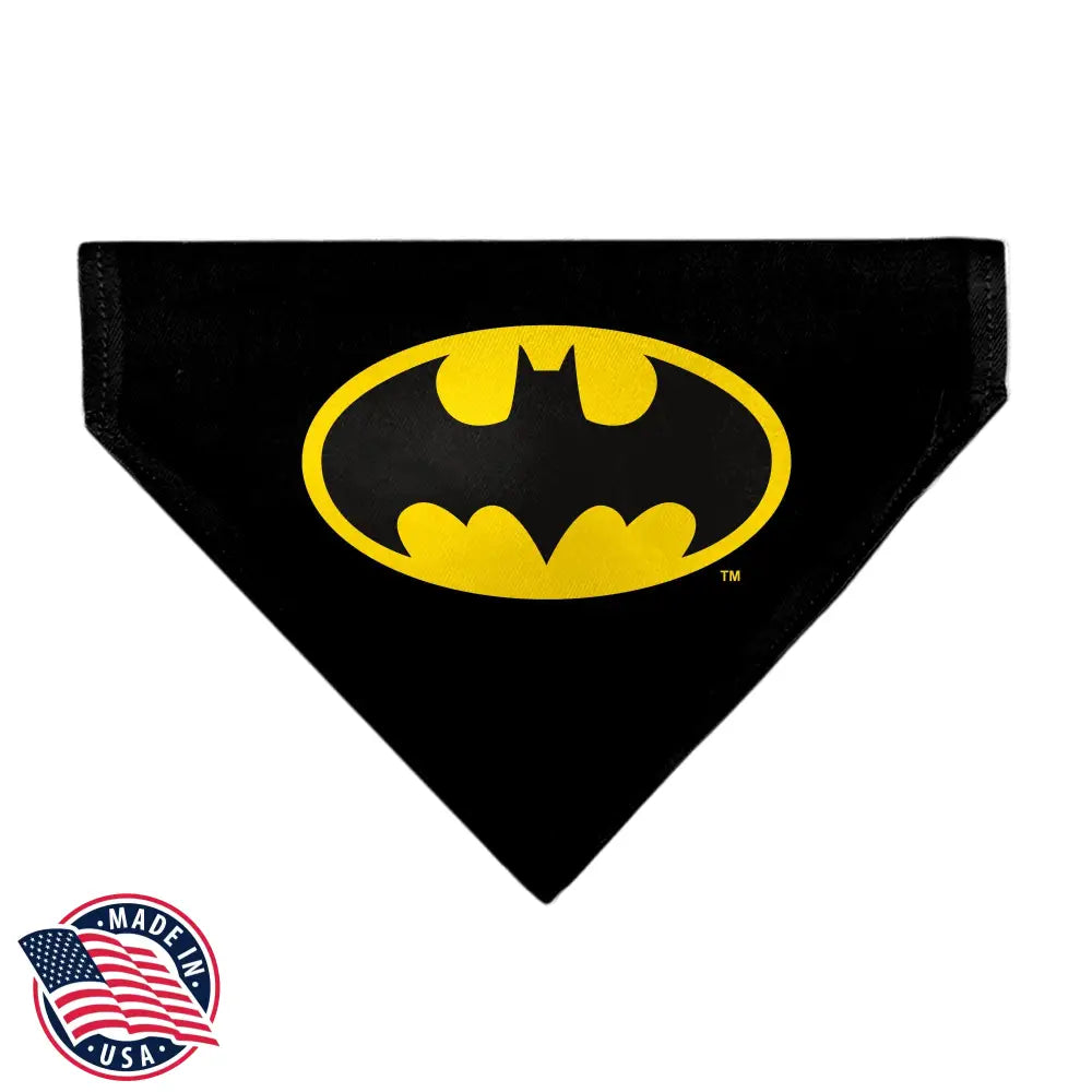 Pet Bandana - Batman Shield Logo Black/Yellow - Pet Bandanas