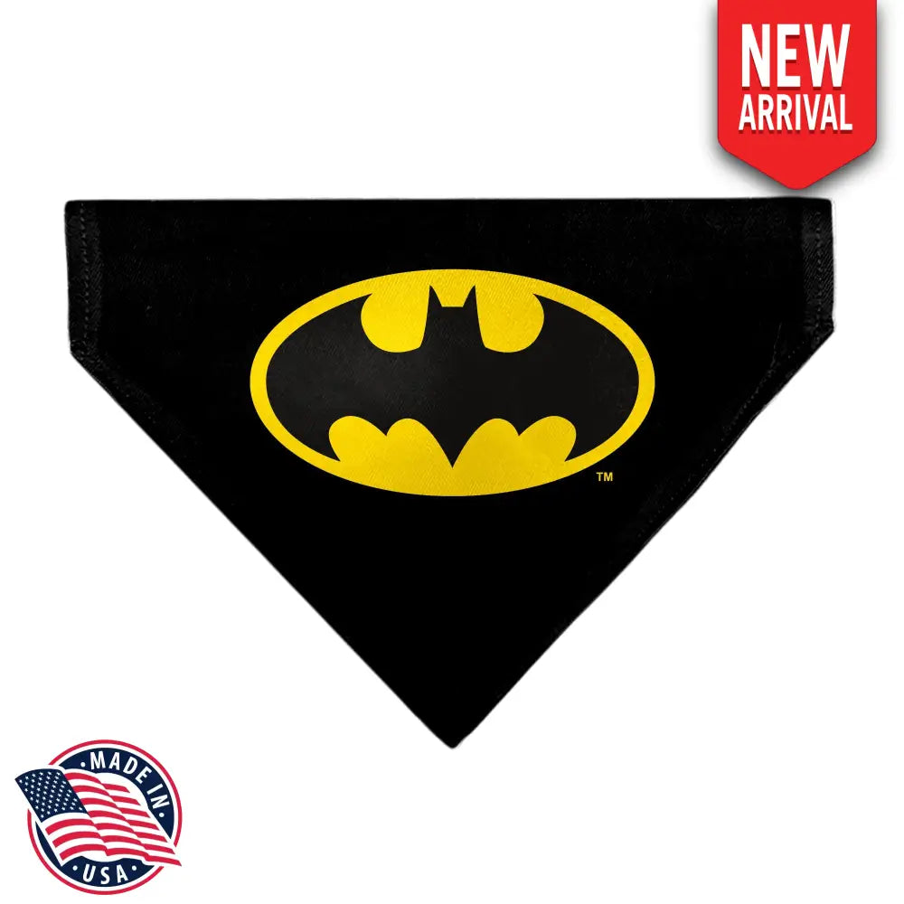 Pet Bandana - Batman Shield Logo Black/Yellow - Pet Bandanas