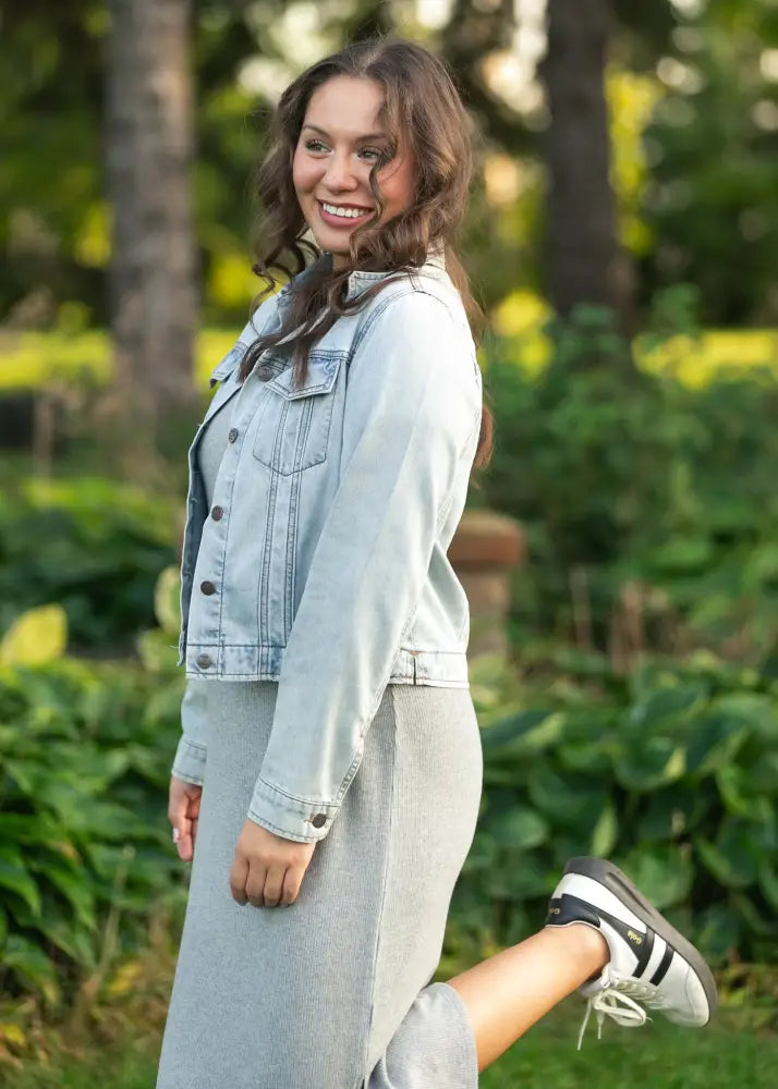 Baylor Gray Ribbed T-shirt Dress - IC Dresses