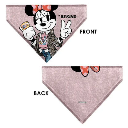 Pet Bandana - Minnie Mouse BE KIND Peace Pose Pinks Pet Bandanas