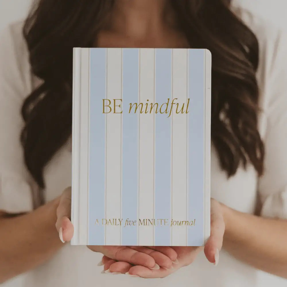 Be Mindful Striped Journal - Prompted Journal