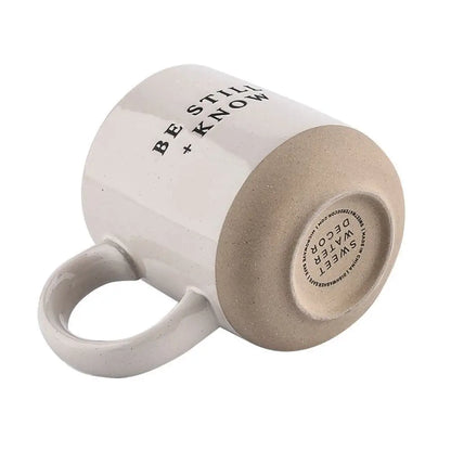 Be Still and Know 14 oz Stoneware Coffee Mug Coffee Mugs