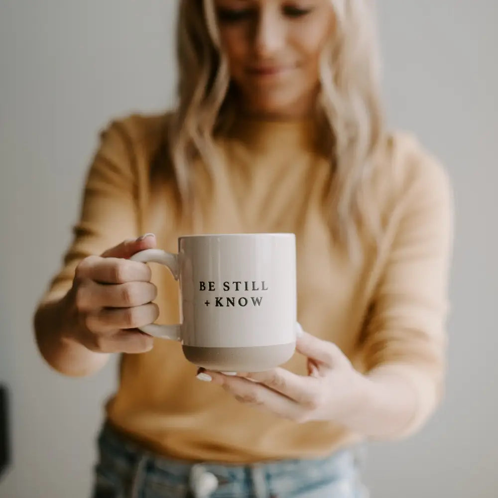 Be Still and Know 14 oz Stoneware Coffee Mug Coffee Mugs