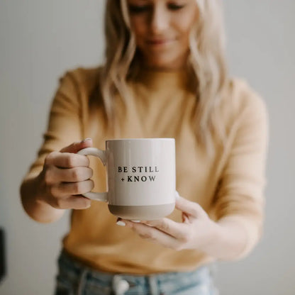 Be Still and Know 14 oz Stoneware Coffee Mug Coffee Mugs