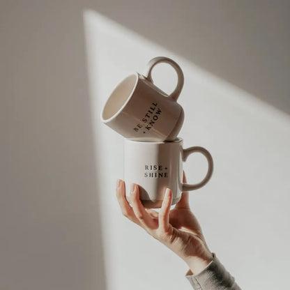 Be Still and Know 14 oz Stoneware Coffee Mug Coffee Mugs