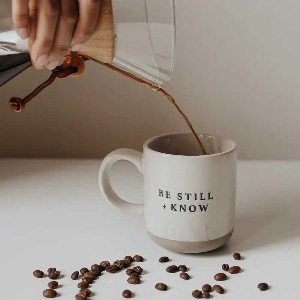 Be Still and Know 14 oz Stoneware Coffee Mug Coffee Mugs