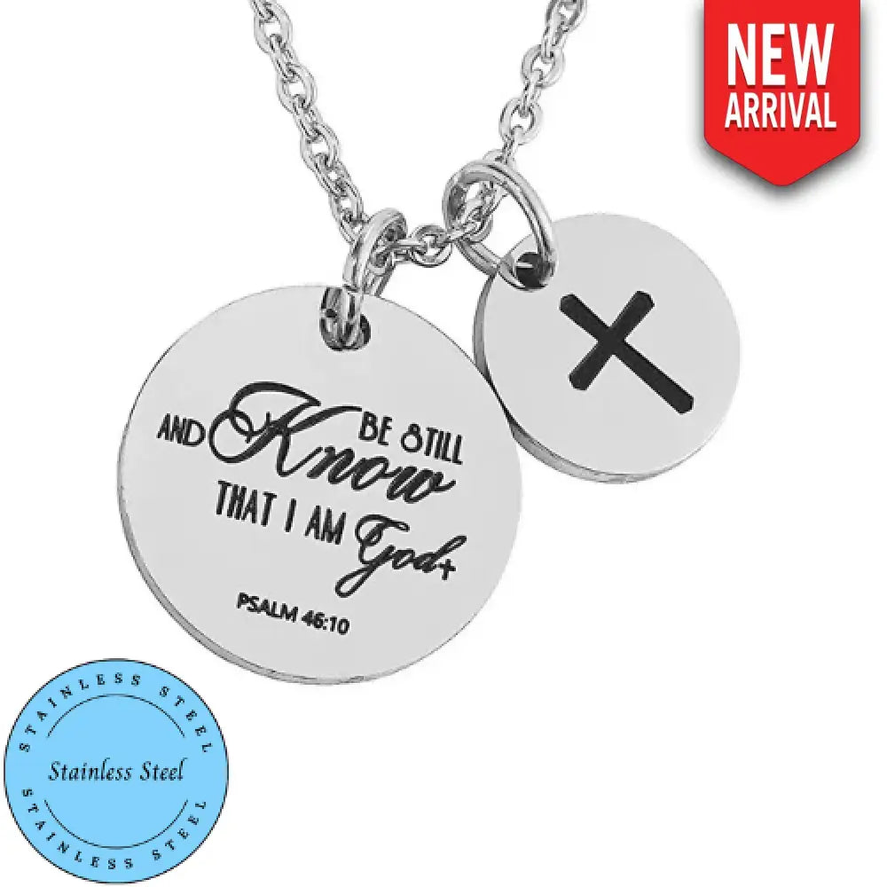 Be Still and Know – Silver Necklace