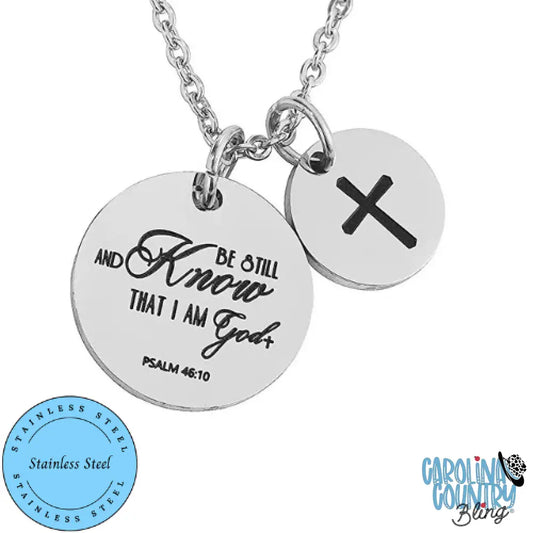 Be Still and Know – Silver Necklace