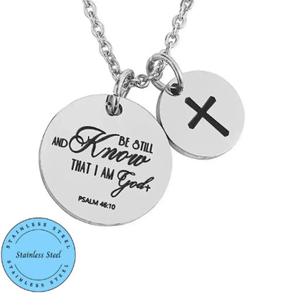 Be Still and Know – Silver Necklace