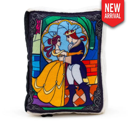 Dog Toy Squeaker Plush - Disney Beauty and the Beast Book Replica Dog Toy Squeaky Plush