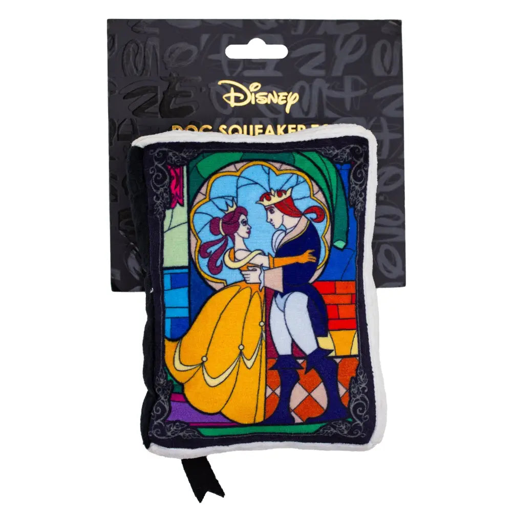 Dog Toy Squeaker Plush - Disney Beauty and the Beast Book Replica Dog Toy Squeaky Plush