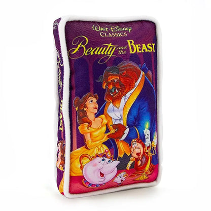 Dog Toy Squeaker Plush - Disney Beauty and the Beast VHS Tape Replica Dog Toy Squeaky Plush
