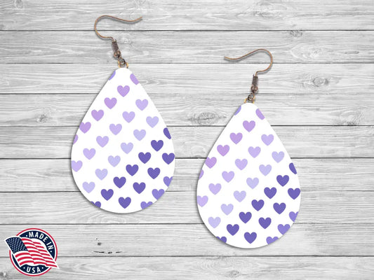 Because of Love – Purple Earrings