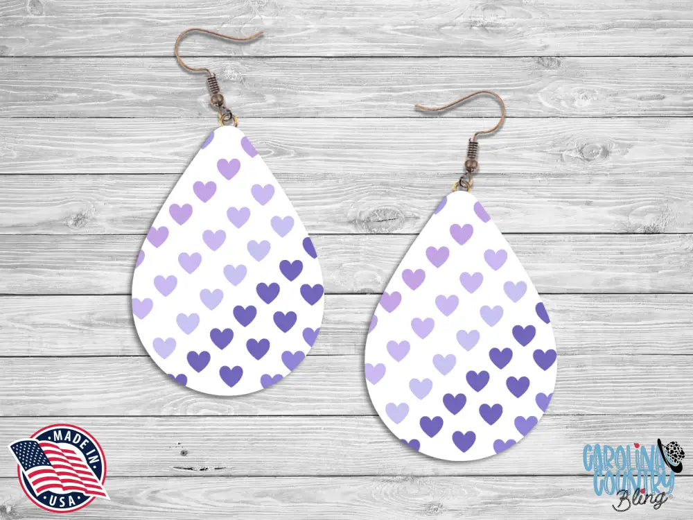 Because of Love – Purple Earrings