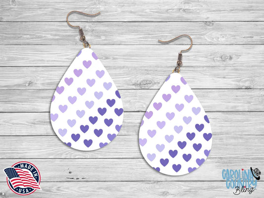 Because of Love – Purple Earrings