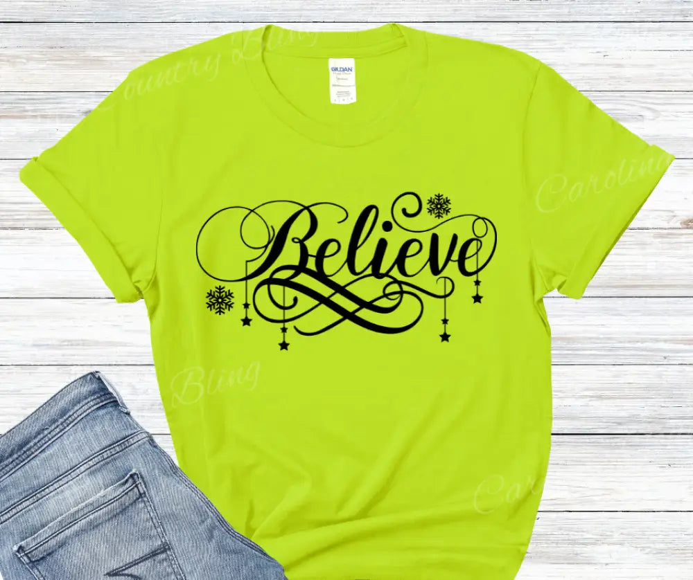 Believe – Multi Small / Green Shirt