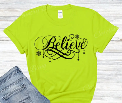 Believe – Multi Small / Green Shirt