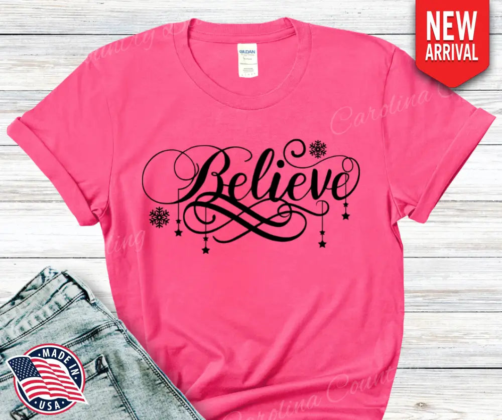 Believe – Multi Small / Pink Shirt