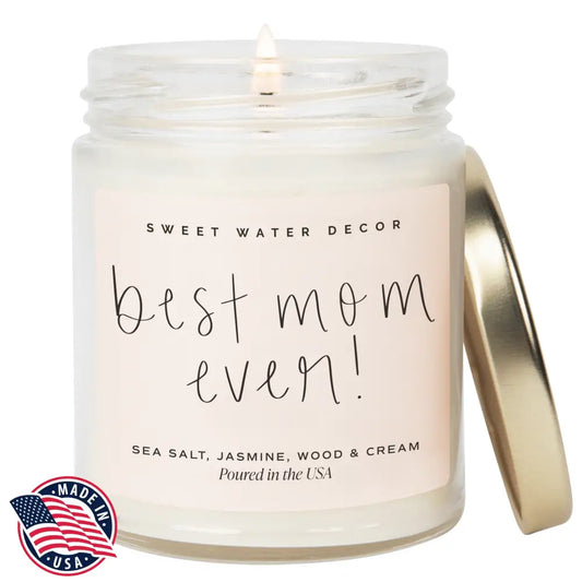Best Mom Ever! Soy Candle - Clear Jar - 9 oz (Spa Day) Candles