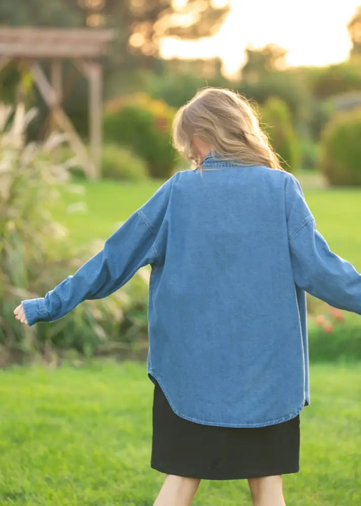 Betty Denim Button Up Top - IC Tops